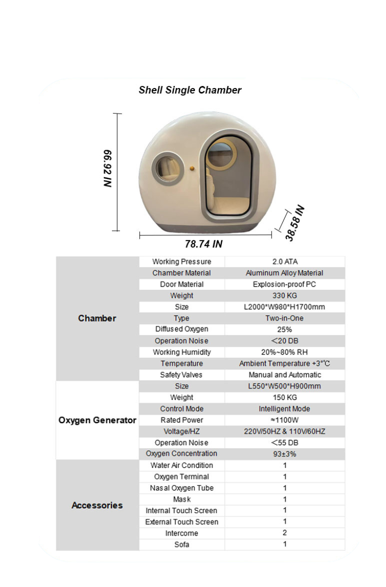 B1 - Compact Single Seater Chamber 2.0 ATA