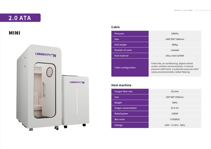 A0 Mini Professional Hard Hyperbaric Chamber 2ATA